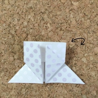 ハートのしおりの折り方10